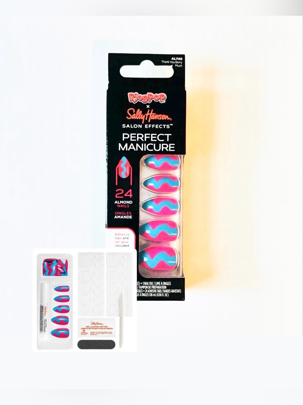 Sally Hansen x Ring Pop Salon Effects Press-On Nails Thank You Berry Much